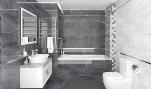 Плитка Laparet Prime мозаичный серый микс декор (25х25)
